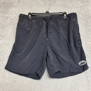 PacSun Swim Shorts Mens L Black Drawstring Lined Swimwear Pacific Sunwear